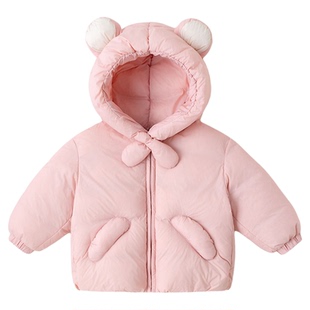 [杜邦三防]女童羽绒服冬季儿童外套轻薄女宝上衣加厚宝宝衣服冬装