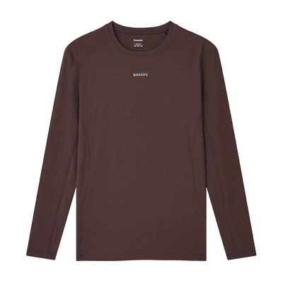 bossini堡狮龙2025新品户外运动长袖T恤徒步男速干透气跑步上衣男