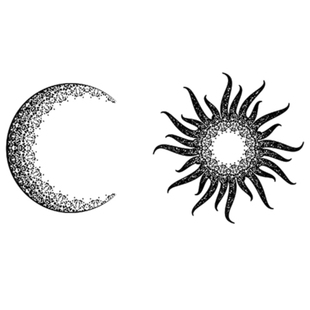 再变 日月同辉草本果汁纹身贴防水女男保持久ins风情侣简约持久