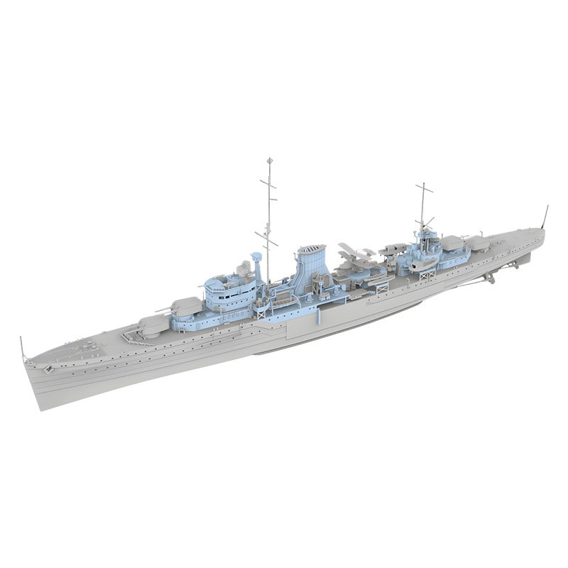 鹰翔 1108S 1/700 阿喀琉斯号轻巡洋舰1939 普通/豪华版 拼装模型