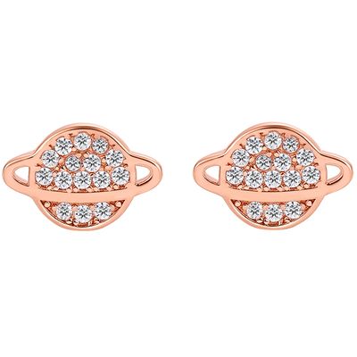 周六福星球纯银女耳饰气质