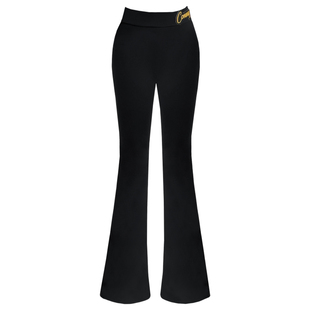 CONNY舞蹈练功裤子女新款中高腰儿童拉丁舞国标摩登修身喇叭长裤