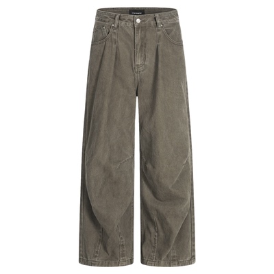 INKNOTS水洗做旧高级感直筒裤