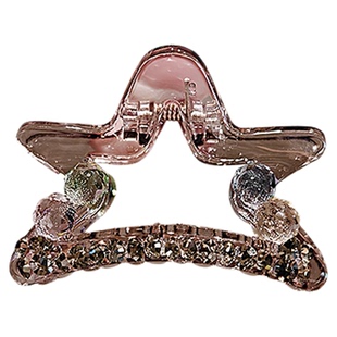 韩版简约时尚五角星发夹气质后脑勺半扎发抓夹高端鲨鱼夹发卡发饰