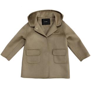 UL儿童双面羊绒呢子外套女宝男童女童小童毛呢大衣羊毛洋气风衣