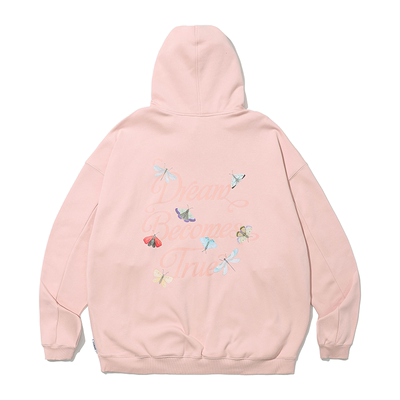 录士LUSHISI自然之翼卫衣抓绒恒温保暖连帽潮流宽松情侣宽松卫衣