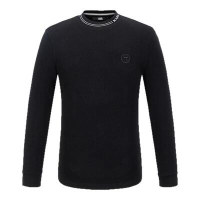 KARL LAGERFELD莫代尔棉长袖T恤25秋季新品老佛爷男装商务潮牌