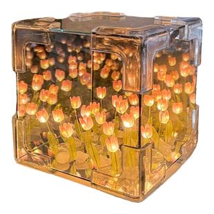 魔方花海郁金香小夜灯diy生日礼物女生送闺蜜女友实用新年情人节