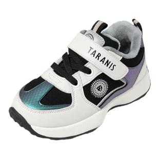 泰兰尼斯冬季新款童鞋加绒运动鞋男童跑步鞋保暖休闲鞋女童休闲鞋