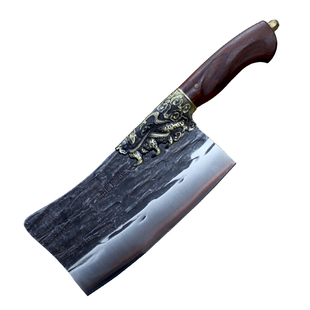 正宗龙泉龙宸菜刀斩切两用刀家用厨房砍骨刀具手工锻打锋利切菜刀