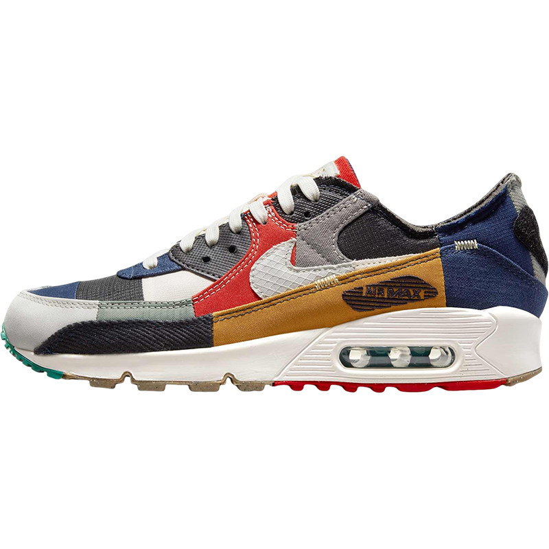 Nike/耐克正品Air Max 90 QS男女牛仔补丁跑步鞋DJ4878-400