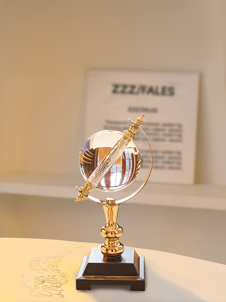 轻奢风欧式地球仪摆件家居工艺装饰品办公桌面电视柜客厅家居摆件