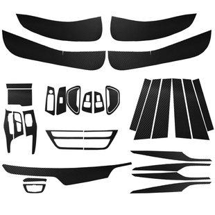 适用宝马5系6系GT528i535碳纤维内饰膜改装中控防踢垫鳄鱼皮贴纸