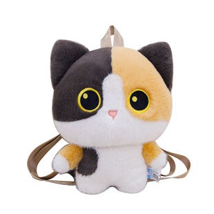 正版多爱毛绒猫咪双肩包背包大容量玩偶包创意生日礼物布娃娃小猫