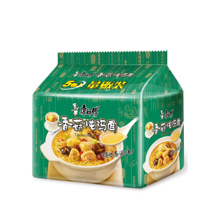 康师傅方便面经典五连包袋装红烧香辣香菇鲜虾老陈醋速食牛肉泡面