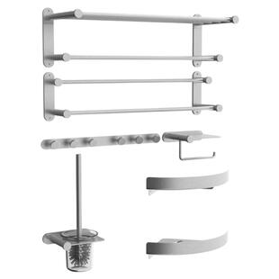 箭牌卫浴太空铝卫浴五金挂件六件套装浴室收纳架毛巾架置物架组合