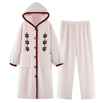 芬腾可安冬季少女法兰绒睡衣套装