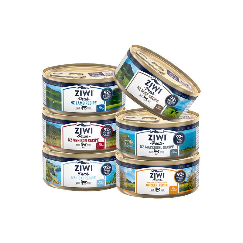 ziwi滋益巅峰 全猫罐头主食湿粮组合装85g*6进口成猫幼猫猫咪零食