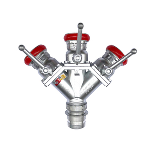 消防二分水器FII65进65出 三叉分流器3寸进2.5寸出快速水带分流器