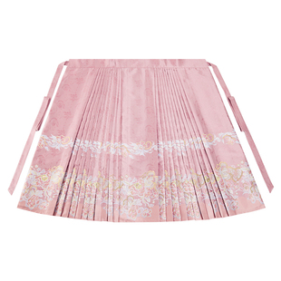 汉尚华莲原创汉服女夏2024新款凤羽金池汉元素日常改良马面裙套装