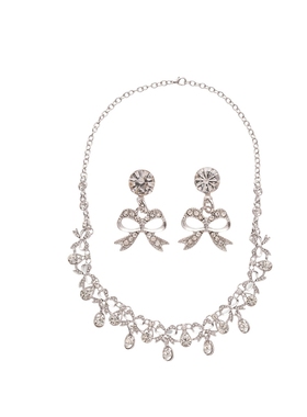 晚礼服项链耳钉套装轻奢名媛气质