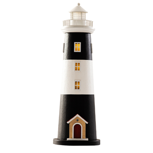 YBOX实木灯塔摆件创意复古桌面饰品发光家居摆件做旧送礼装饰建筑