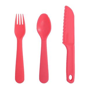 儿童塑料刀叉勺不伤手餐具幼儿园学校幼儿安全刀早教水果刀具学生