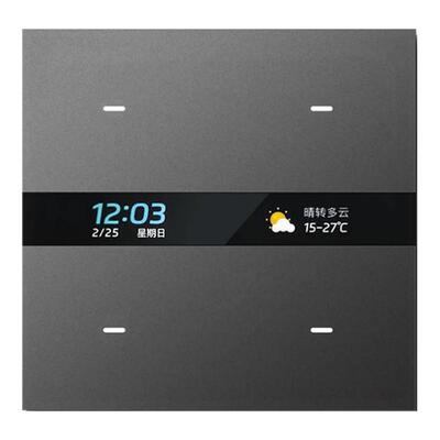 涂鸦智能开关带天气液晶开关面板