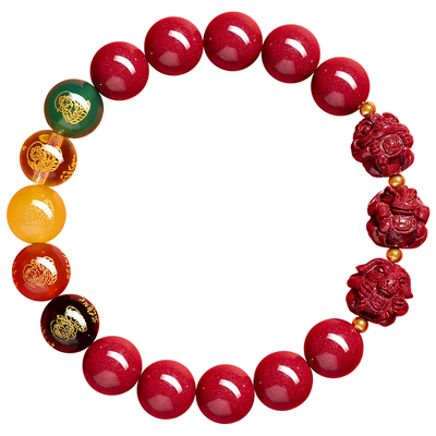 【100%官方正品】三合招财手串