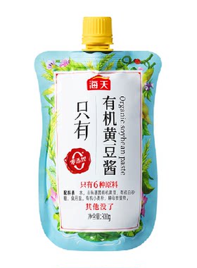 海天有机黄豆酱入口绵软下饭拌面