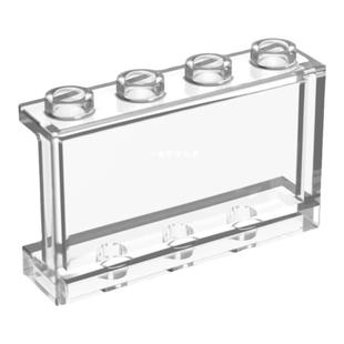 小颗粒积木1x4x2墙板透明玻璃板墙壁板14718零件落地窗橱柜装饰