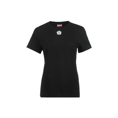 【自营】KENZO女士25ss刺绣花朵logo标识徽标棉质圆领休闲短袖T恤