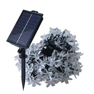 太阳能樱花串灯超亮彩灯闪烁户外防水灯带庭院阳台花园装饰彩灯