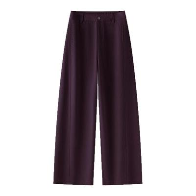 天丝棉牛仔弯刀裤女高腰显瘦长裤