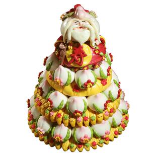 寿桃馒头老人生日胶东花饽饽蛋糕礼盒长辈过寿祝寿馍馍贺寿