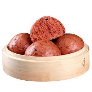 【粗粮君旗舰店】0脂肪全麦玫瑰花甜菜根富铁馒头10个