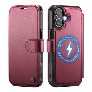 磁吸一体适用iphone14/15手机壳18promax钱包皮套duo苹果16PLUS翻盖17e保护外套真皮品质全包软i防摔男女超薄
