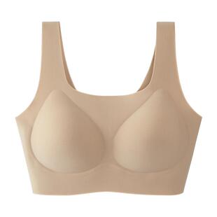隐形内衣女无痕穿衣不透大码深肤色夏无尺码无钢圈背心式运动文胸