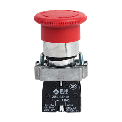 按钮旋转复位常闭金属急停开关