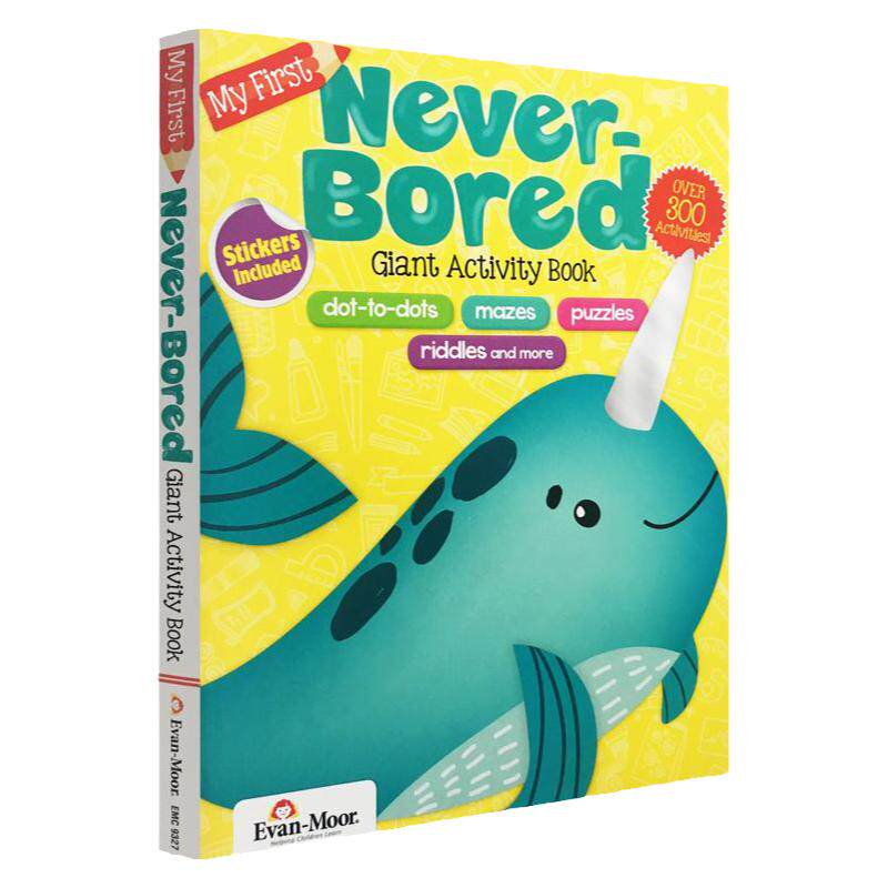 智趣满分系列 益智启蒙游戏典藏本 英文原版 Evan-Moor My First Never Bored Giant Activity Book Age 4-6 亲子学习读物英语书籍