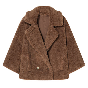 Goodland美地女装2024年冬季新款泰迪熊大衣短款羊毛颗粒绒外套