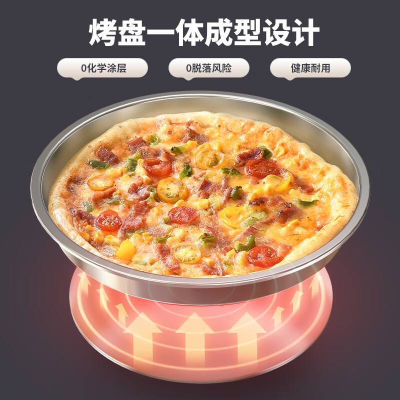 利仁LR-B3097小钢人家庭盘0不锈钢38mm饼铛涂层用电烤加深