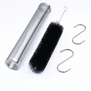 烧烤工具304不锈钢烟熏管果木smoker菱形烟熏盒子盒tubebbq