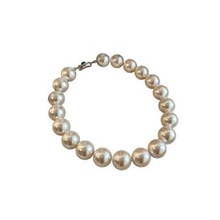 倪妮同款冷光澳白澳母贝珍珠项链超大点位轻奢高级感锁骨毛衣颈链