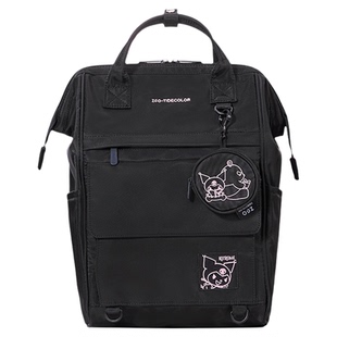 三丽鸥正版库洛米大容量轻便书包女生双肩包黑色电脑学生背包初中