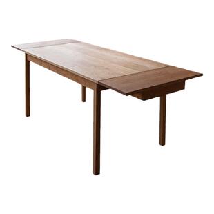 无即所有日式伸缩实木餐桌家用小户型简约现代长方形隐形折叠桌椅