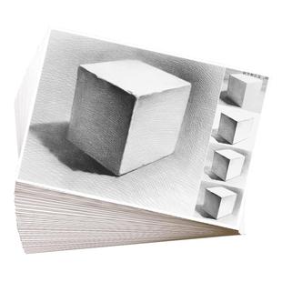 素描石膏几何体临摹卡片结构高清练习画创意单体组合素描书基础入门无门槛高考联考少儿美术培训绘画教材教学