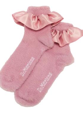 Dr.Martens马丁博士Satin Frill Fluffy Sock 26秋新款甜美中筒袜