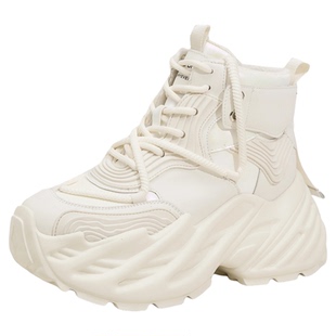 冬季加绒老爹鞋女2026新款内增高9cm厚底小个子运动高帮鞋不累脚