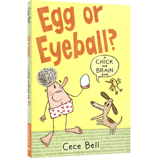Chick and Brain Smell My Foot! Egg or Eyeball 小鸡和大脑 闻闻我的脚 鸡蛋还是眼球 漫画 儿童英语课外读物 英文原版进口图书